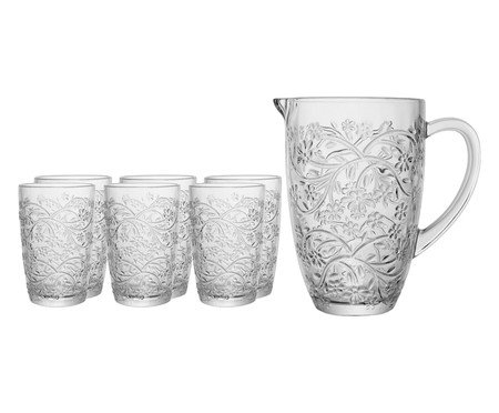 Jogo de Jarra e Copos em Cristal Daisy | Westwing