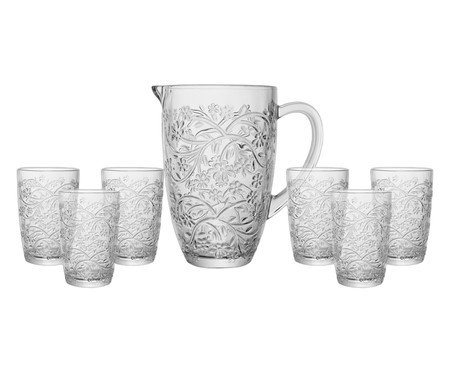 Jogo de Jarra e Copos em Cristal Daisy | Westwing