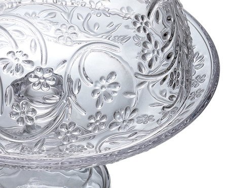 Prato para doces em Cristal com Tampa Daisy | Westwing