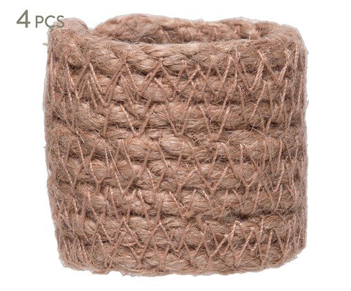 Jogo de Anéis para Guardanapo Trama, beige | WestwingNow