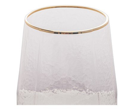 Jogo de Taças para Vinho com Fio Dourado Taj | Westwing