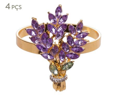 Jogo de Anéis para Guardanapo Lavander | Westwing