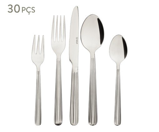 Faqueiro em Aço Inox Manchester, silver or metallic | WestwingNow