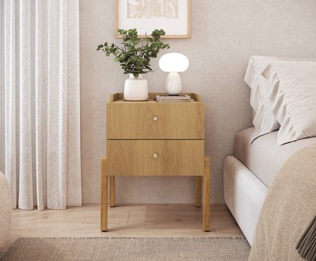 Mesa de Cabeceira 2 Gavetas Odense Hanover | Westwing