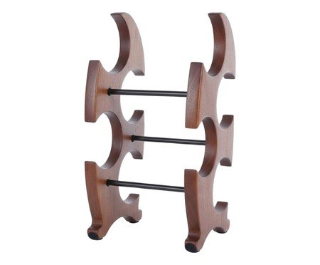 Suporte para 4 garrafas de vinho em madeira | Westwing