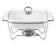 Rechaud retangular Eleonora em porcelana com queimador, white | WestwingNow