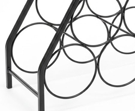 Suporte para 6 garrafas de vinho em metal preto | Westwing