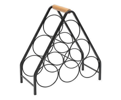 Suporte para 6 garrafas de vinho em metal preto, black | WestwingNow