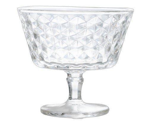 Jogo de taças para sobremesa Prisma em cristal ecológico, transparent | WestwingNow