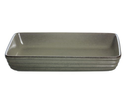 Travessa retangular Jade em cerâmica verde escuro, green | WestwingNow