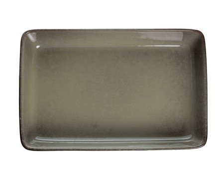 Travessa retangular Jade em cerâmica verde escuro | Westwing