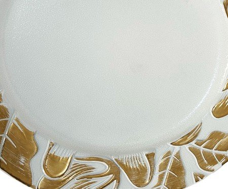 Sousplat branco e dourado | Westwing