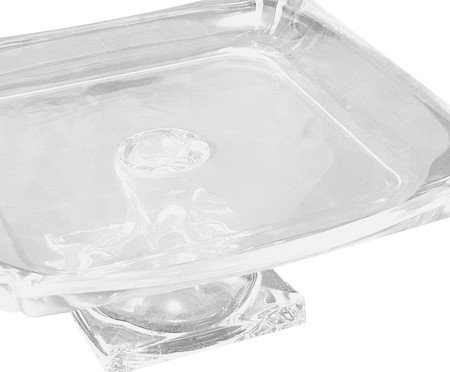 Prato para bolo em cristal ecológico quadrado | Westwing