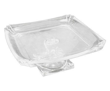 Prato para bolo em cristal ecológico quadrado | Westwing