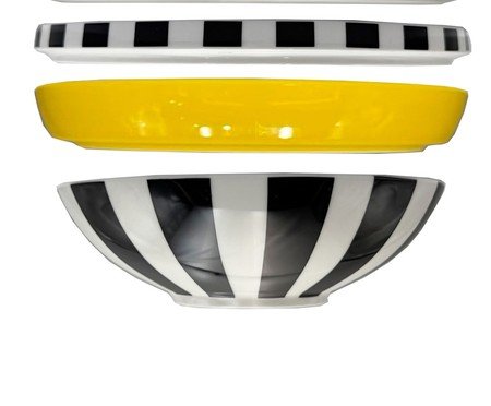 Jogo de jantar Mondrian em new bone china | Westwing