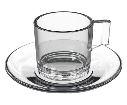Jogo de Xícaras para café Dia a Dia em vidro, transparent | WestwingNow