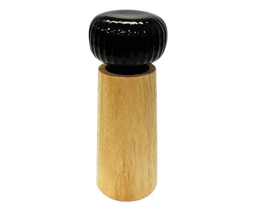 Moedor em cerâmica e madeira preto, beige | WestwingNow