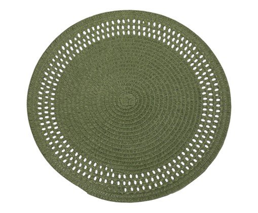 Lugar americano redondo verde, green | WestwingNow