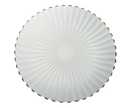 Sousplat branco com filado dourado, white | WestwingNow