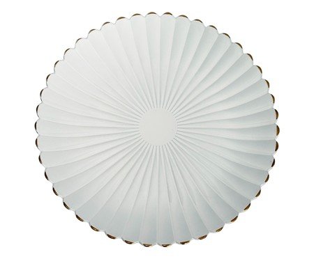 Sousplat branco com filado dourado | Westwing