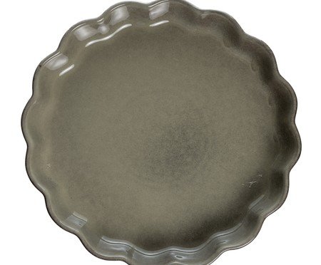 Travessa redonda Jade em cerâmica verde escuro | Westwing