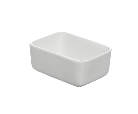 Mini travessa retangular Blanc em porcelana branco | Westwing