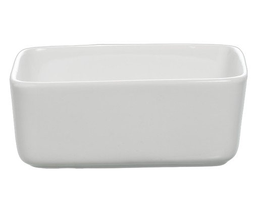 Mini travessa retangular Blanc em porcelana branco, white | WestwingNow