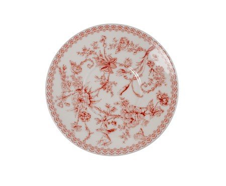 Jogo de Xícaras para chá Hortênsia em new bone china bordô | Westwing