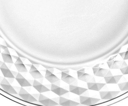 Jogo de pratos para sobremesa Prisma em cristal ecológico | Westwing