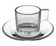 Jogo de Xícaras para chá Dia a Dia em vidro 185ml, transparent | WestwingNow