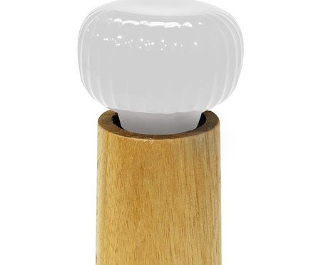 Moedor em cerâmica e madeira branco | Westwing