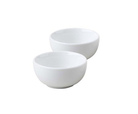 Jogo de mini bowls para manteiga Blanc em porcelana branco | Westwing