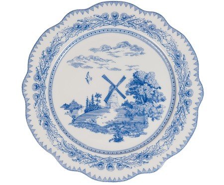 Jogo de aparelhos de jantar Delfit em porcelana azul | Westwing