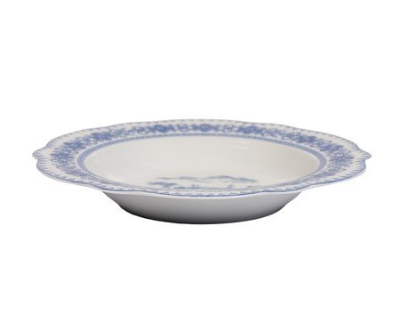 Jogo de aparelhos de jantar Delfit em porcelana azul | Westwing