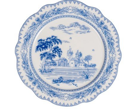 Jogo de aparelhos de jantar Delfit em porcelana azul | Westwing