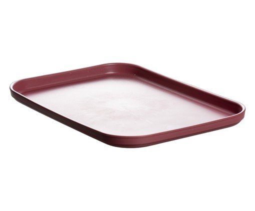 Bandeja Defensa em fibra de trigo e bordô, red | WestwingNow