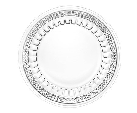 Jogo de pratos para sobremesa Tressê em cristal ecológico | Westwing