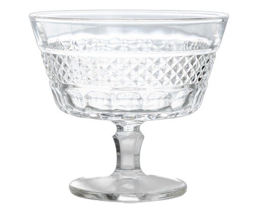 Jogo de taças para sobremesa Tressê em cristal ecológico, transparent | WestwingNow