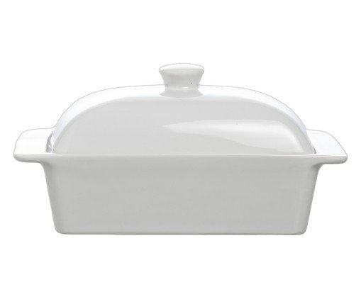 Manteigueira Blanc com tampa em porcelana branco, white | WestwingNow