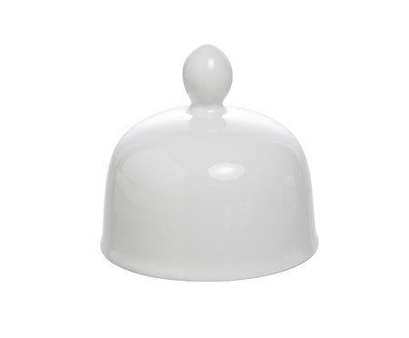 Manteigueira com tampa e pires Blanc em porcelana branco | Westwing