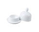 Manteigueira com tampa e pires Blanc em porcelana branco, white | WestwingNow