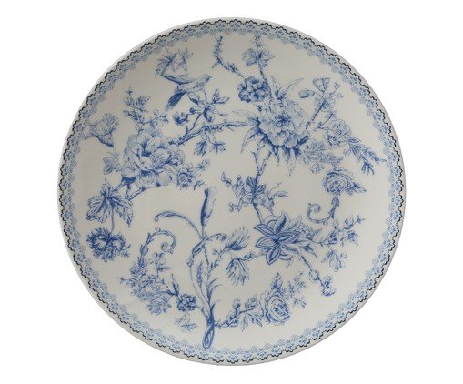 Jogo de pratos Hortênsia para sobremesa em new bone china azul, blue | WestwingNow