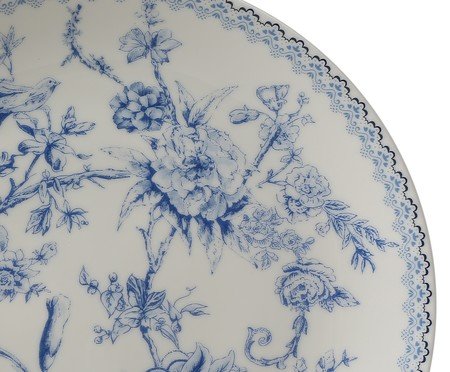 Jogo de pratos Hortênsia para sobremesa em new bone china azul | Westwing