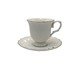 Jogo de Xícaras café Vague em new bone china com borda dourada branco, white | WestwingNow