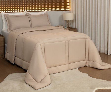 Jogo de Edredom Softcool Dupla Face Bege | Westwing