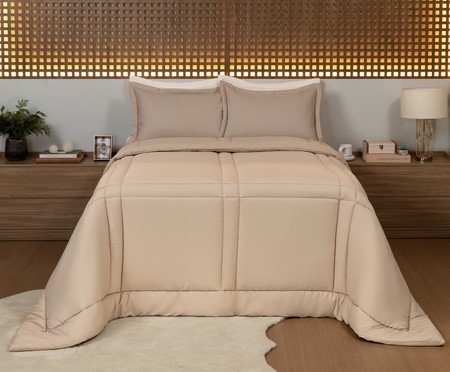 Jogo de Edredom Softcool Dupla Face Bege | Westwing