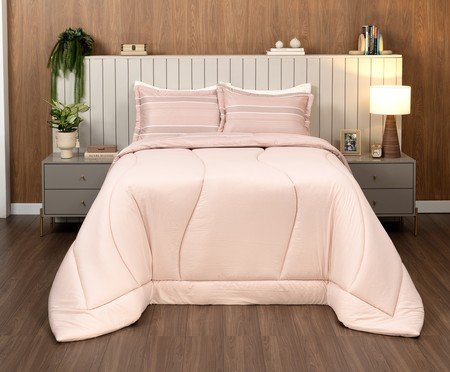 Jogo de Edredom Striato Rose | Westwing