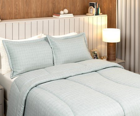 Jogo de Edredom Vichy Verde | Westwing