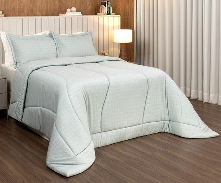 Jogo de Edredom Vichy Verde | Westwing