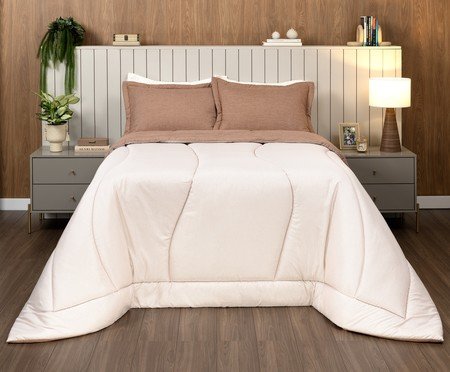 Jogo de Edredom Linho Terracota | Westwing